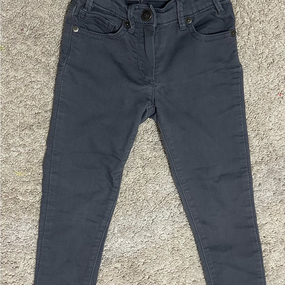 Crewcuts Girls Slim Fit Pants Size 8 – Dark Gray Stretch Cotton
